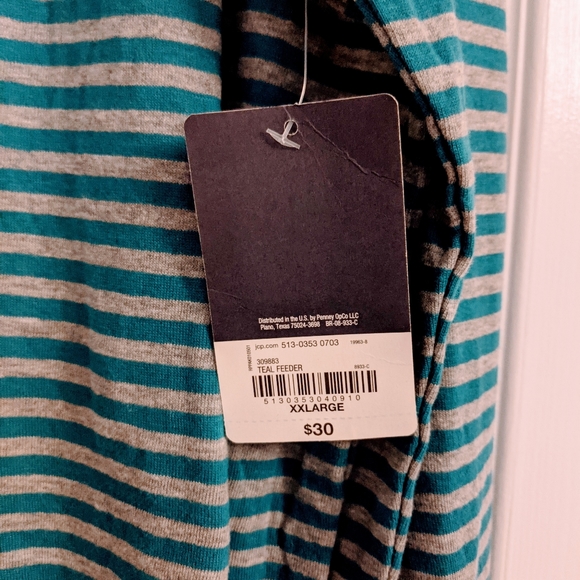 St. John's Bay Striped Long sleeve Shirt - Picture 3 of 5